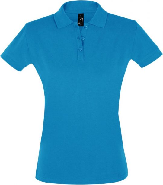 Рубашка поло женская PERFECT WOMEN 180 бирюзовая, размер XL