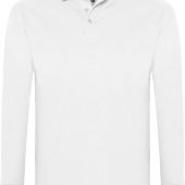 Рубашка поло мужская с длинным рукавом WINTER II 210 белая, размер XL