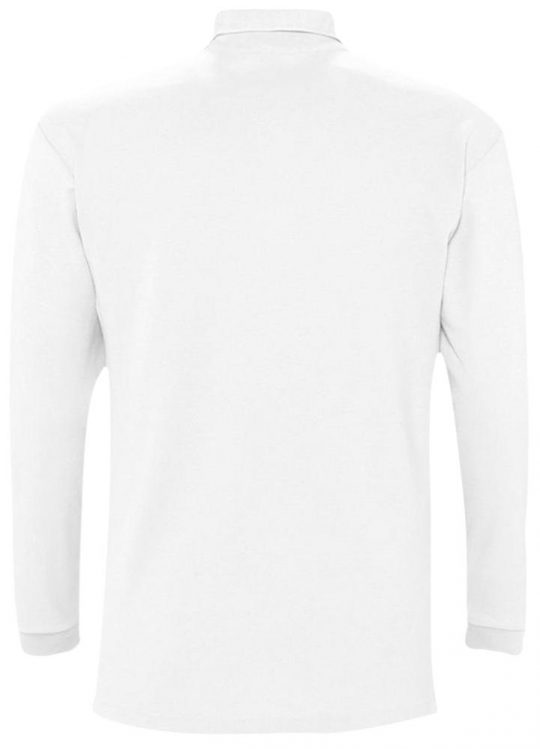 Рубашка поло мужская с длинным рукавом WINTER II 210 белая, размер S