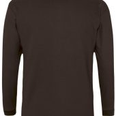 Рубашка поло мужская с длинным рукавом WINTER II 210 шоколадно-коричневая, размер M