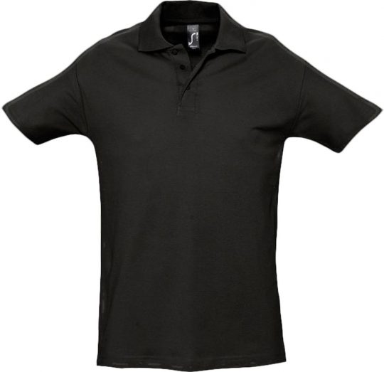 Рубашка поло мужская SPRING 210 черная, размер XXL