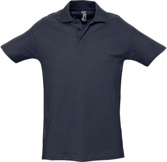 Рубашка поло мужская SPRING 210 темно-синяя (navy), размер S