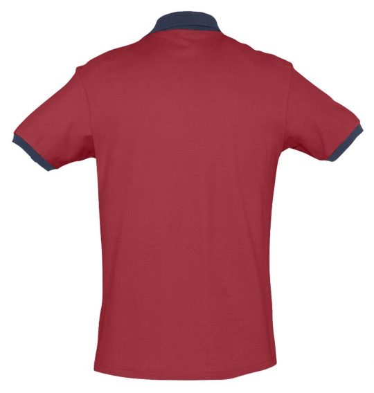 Рубашка поло Prince 190 красная с темно-синим, размер XS
