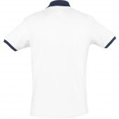 Рубашка поло Prince 190 белая с темно-синим, размер XS