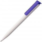 Ручка шариковая Super Hit, белая с темно-синим