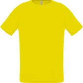 Футболка унисекс SPORTY 140 лимонно-желтая, размер XXS