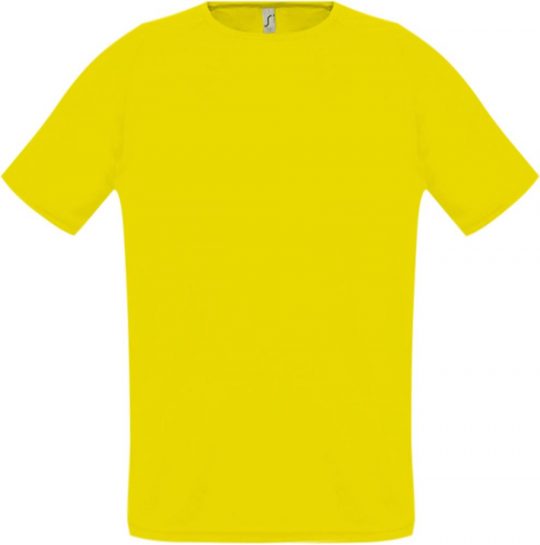 Футболка унисекс SPORTY 140 лимонно-желтая, размер L