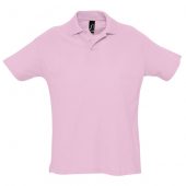 Рубашка поло мужская SUMMER 170 розовая, размер M