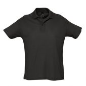 Рубашка поло мужская SUMMER 170 черная, размер XS