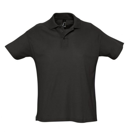 Рубашка поло мужская SUMMER 170 черная, размер XXL