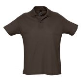 Рубашка поло мужская SUMMER 170 темно-коричневая (шоколад), размер XL