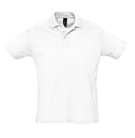 Рубашка поло мужская SUMMER 170 белая, размер XL