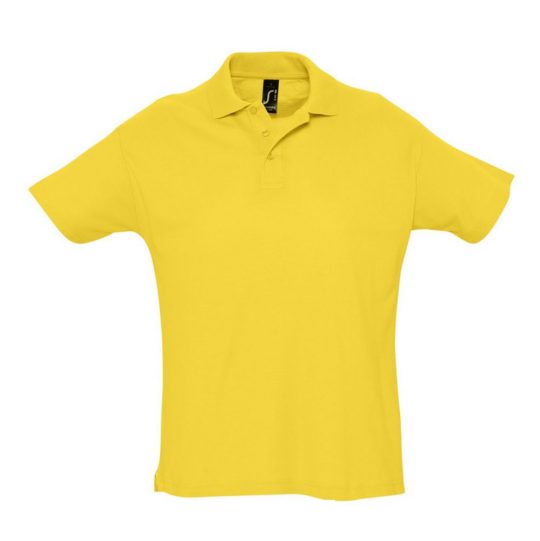 Рубашка поло мужская SUMMER 170 желтая, размер S