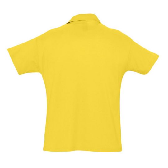 Рубашка поло мужская SUMMER 170 желтая, размер XS