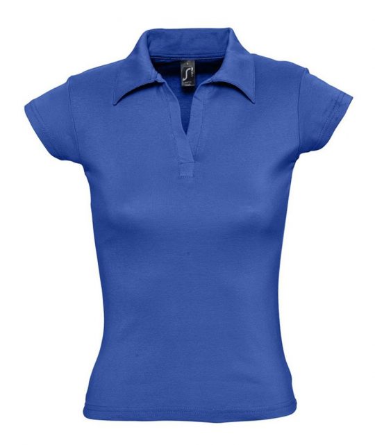 Рубашка поло женская без пуговиц PRETTY 220 ярко-синяя (royal), размер XL