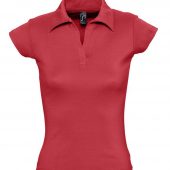 Рубашка поло женская без пуговиц PRETTY 220 красная, размер L