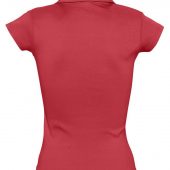 Рубашка поло женская без пуговиц PRETTY 220 красная, размер S