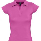 Рубашка поло женская без пуговиц PRETTY 220 ярко-розовая, размер L