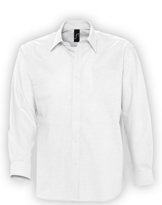 Рубашка мужская с длинным рукавом BOSTON белая, размер S