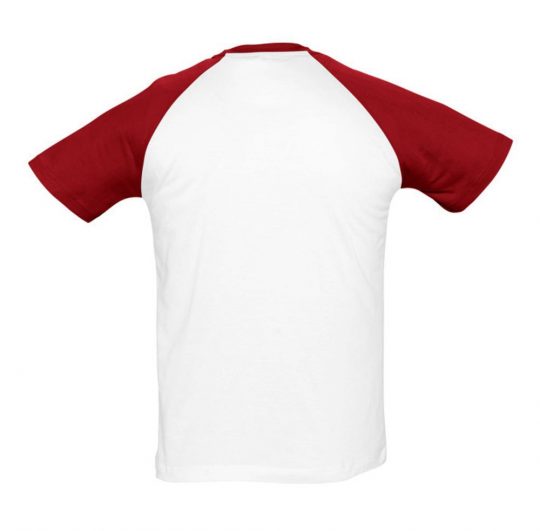 Футболка мужская двухцветная FUNKY 150, белый/красный, размер XL