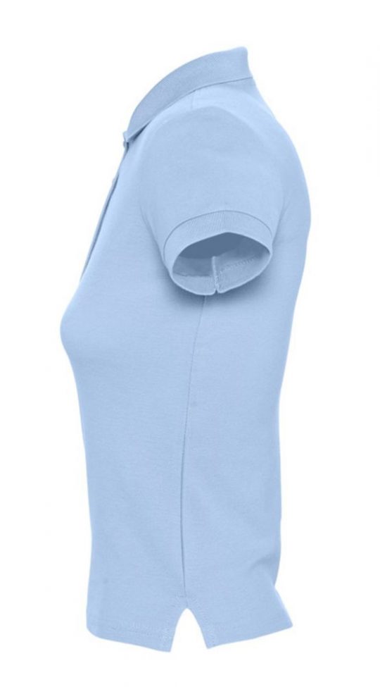 Рубашка поло женская PEOPLE 210 голубая, размер XXL