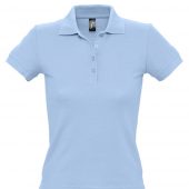 Рубашка поло женская PEOPLE 210 голубая, размер S