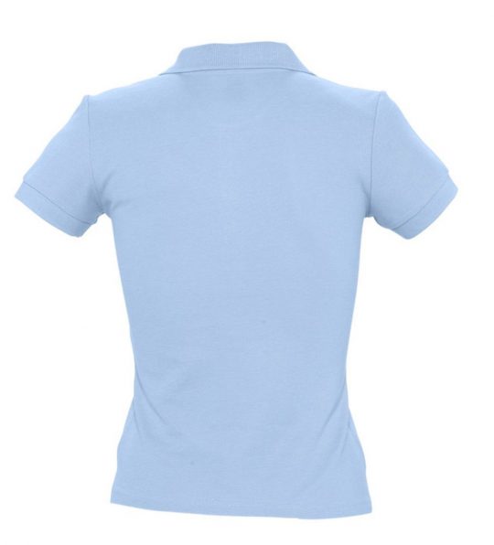 Рубашка поло женская PEOPLE 210 голубая, размер XL