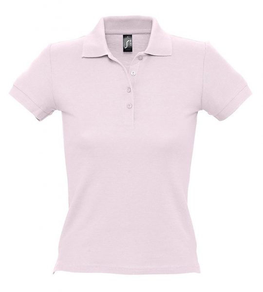 Рубашка поло женская PEOPLE 210 нежно-розовая, размер XXL