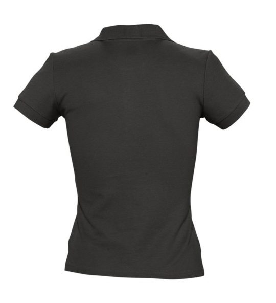 Рубашка поло женская PEOPLE 210 черная, размер M