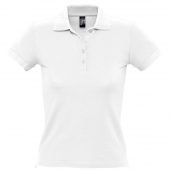 Рубашка поло женская PEOPLE 210 белая, размер XL