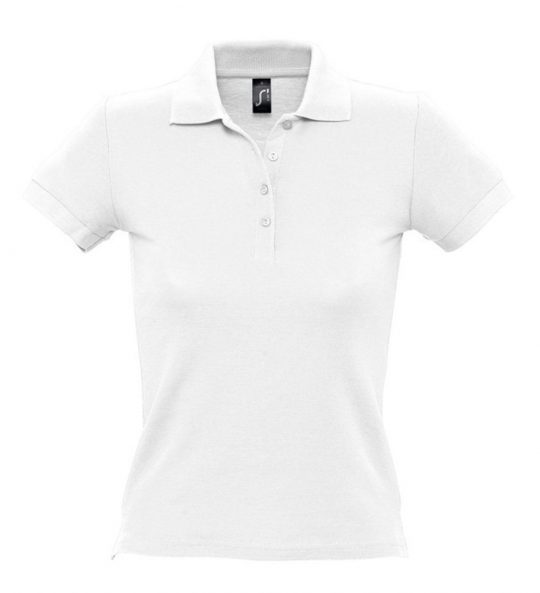 Рубашка поло женская PEOPLE 210 белая, размер S