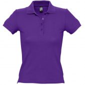 Рубашка поло женская PEOPLE 210 темно-фиолетовая, размер XL