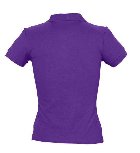 Рубашка поло женская PEOPLE 210 темно-фиолетовая, размер L