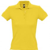 Рубашка поло женская PEOPLE 210 желтая, размер XL