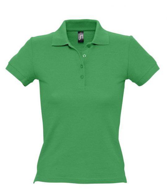 Рубашка поло женская PEOPLE 210 ярко-зеленая, размер L