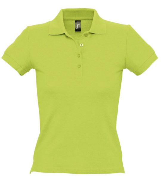Рубашка поло женская PEOPLE 210 «зеленое яблоко», размер XL