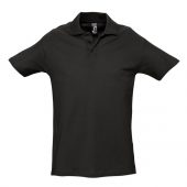 Рубашка поло мужская SPRING 210 черная, размер L