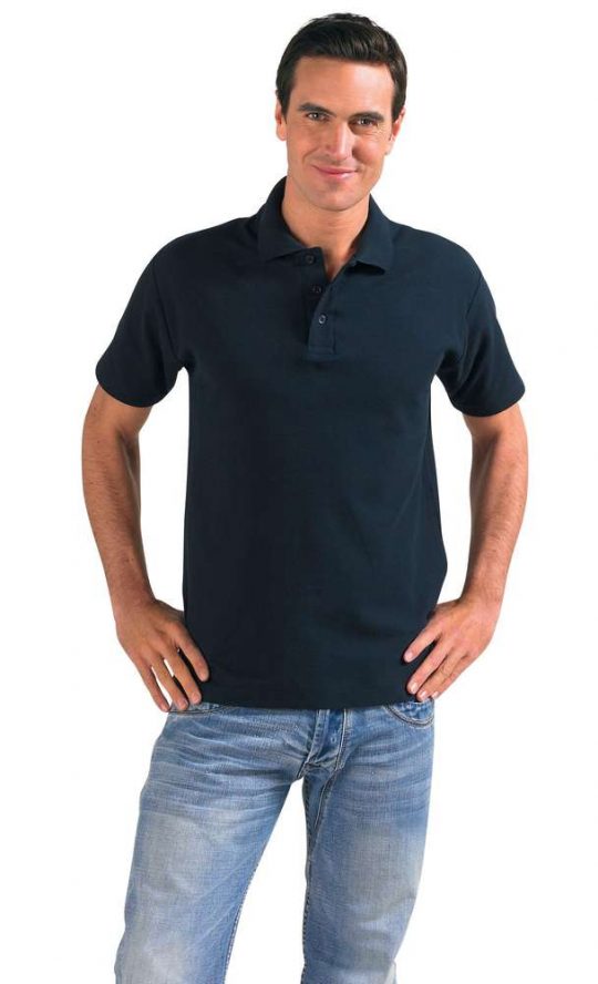 Рубашка поло мужская SPRING 210 темно-синяя (navy), размер L