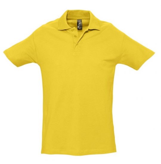 Рубашка поло мужская SPRING 210 желтая, размер L