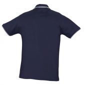 Рубашка поло мужская с контрастной отделкой PRACTICE 270, темно-синий/белый, размер XL
