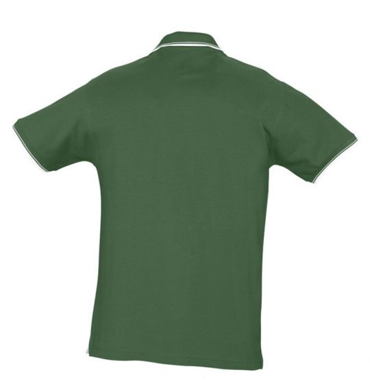 Рубашка поло мужская с контрастной отделкой PRACTICE 270, зеленый/белый, размер XXL