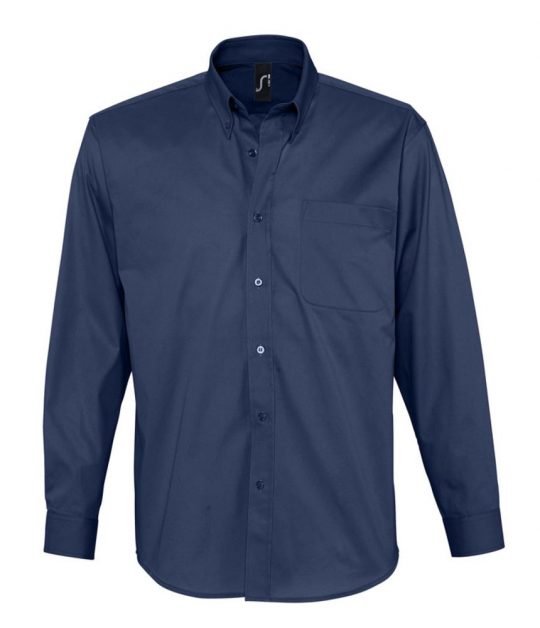 Рубашка мужская с длинным рукавом BEL AIR темно-синяя (кобальт), размер XXL
