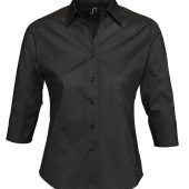Рубашка женская с рукавом 3/4 EFFECT 140 черная, размер S