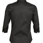 Рубашка женская с рукавом 3/4 EFFECT 140 черная, размер XS