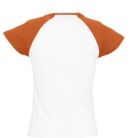 Футболка женская MILKY 150 белая с оранжевым, размер M