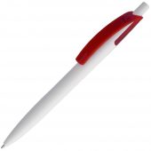 Ручка шариковая Bento, белая с красным