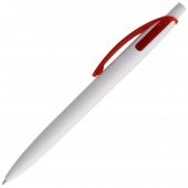 Ручка шариковая Bento, белая с красным