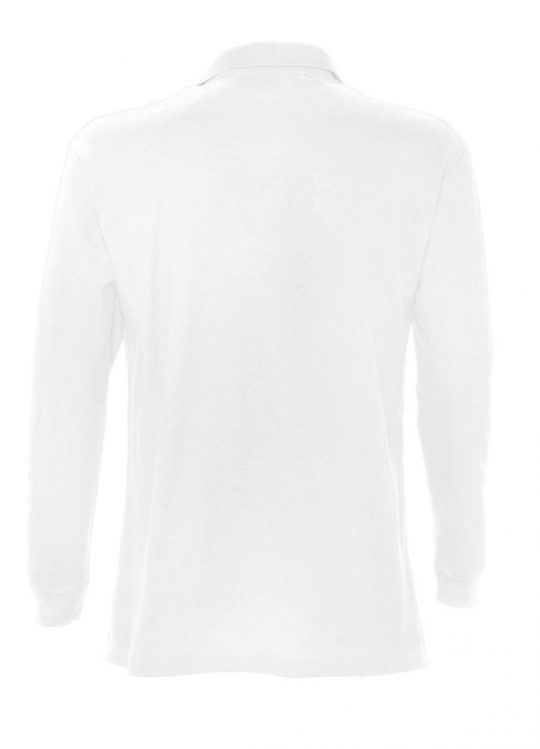 Рубашка поло мужская с длинным рукавом STAR 170, белая, размер M