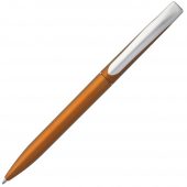 Ручка шариковая Pin Silver, оранжевая