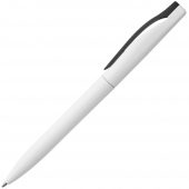 Ручка шариковая Pin, белая с черным